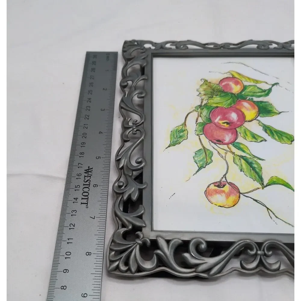 Malden International Designs Pewter Tone 5x7 Ornate Scroll Tabletop Frame Decor